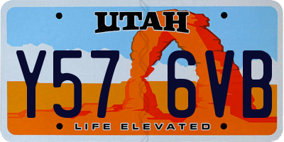 UT license plate Y576VB
