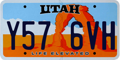 UT license plate Y576VH