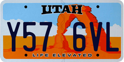 UT license plate Y576VL