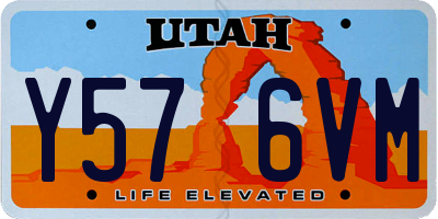 UT license plate Y576VM