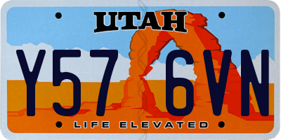 UT license plate Y576VN