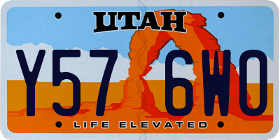 UT license plate Y576WO