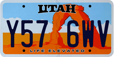 UT license plate Y576WV