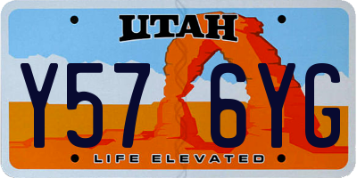 UT license plate Y576YG