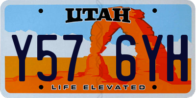 UT license plate Y576YH