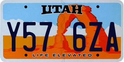 UT license plate Y576ZA