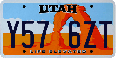UT license plate Y576ZT