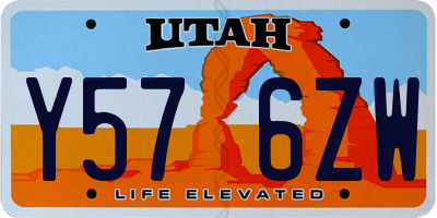 UT license plate Y576ZW