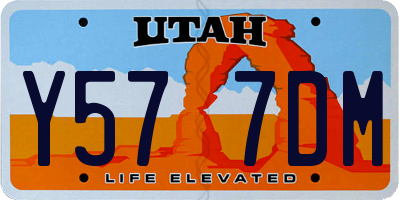 UT license plate Y577DM