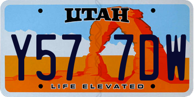UT license plate Y577DW