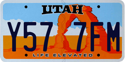 UT license plate Y577FM
