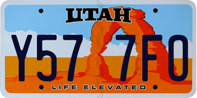 UT license plate Y577FO