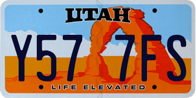 UT license plate Y577FS