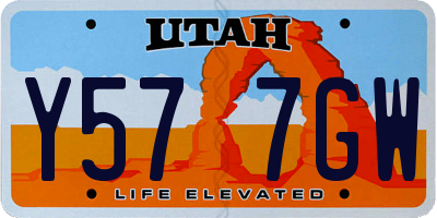 UT license plate Y577GW