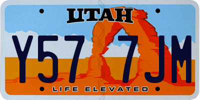 UT license plate Y577JM