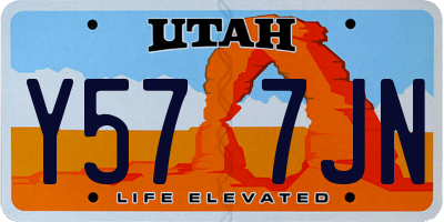 UT license plate Y577JN