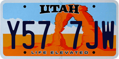 UT license plate Y577JW