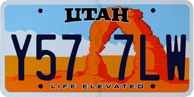 UT license plate Y577LW