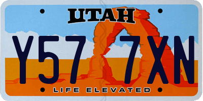 UT license plate Y577XN