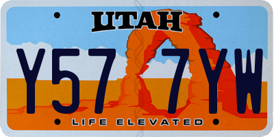 UT license plate Y577YW
