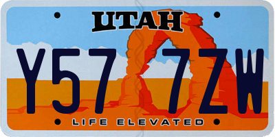 UT license plate Y577ZW
