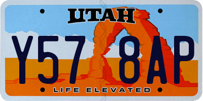 UT license plate Y578AP