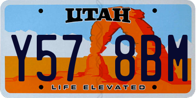 UT license plate Y578BM