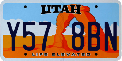 UT license plate Y578BN