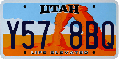 UT license plate Y578BQ