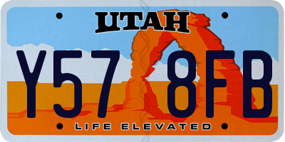 UT license plate Y578FB