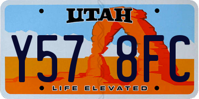 UT license plate Y578FC