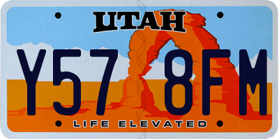 UT license plate Y578FM