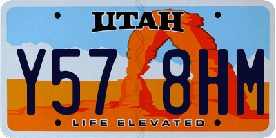 UT license plate Y578HM