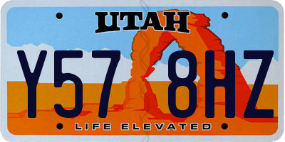 UT license plate Y578HZ