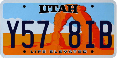 UT license plate Y578IB