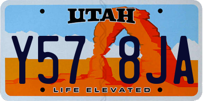 UT license plate Y578JA