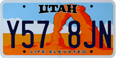 UT license plate Y578JN
