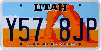 UT license plate Y578JP