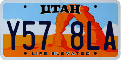 UT license plate Y578LA