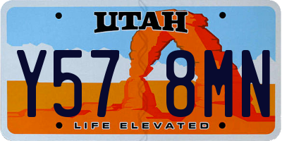UT license plate Y578MN
