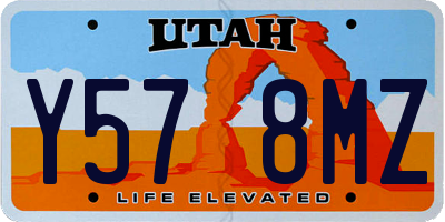 UT license plate Y578MZ