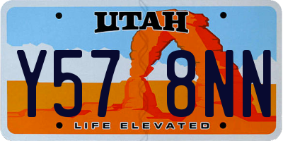 UT license plate Y578NN