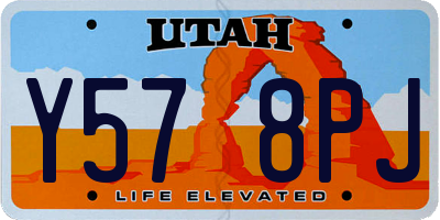 UT license plate Y578PJ
