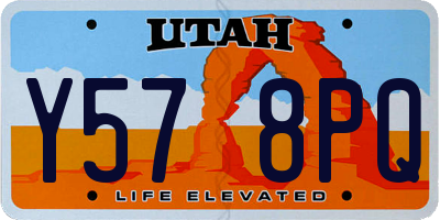 UT license plate Y578PQ