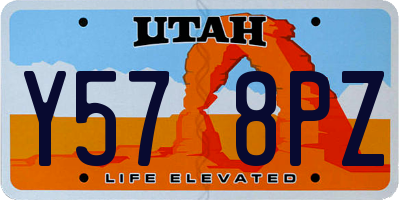 UT license plate Y578PZ