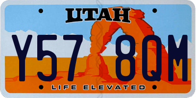 UT license plate Y578QM