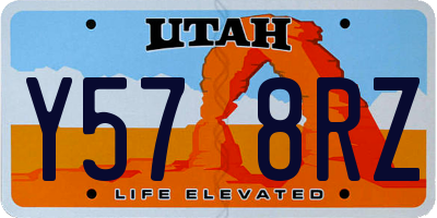 UT license plate Y578RZ