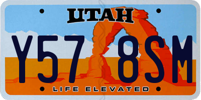 UT license plate Y578SM