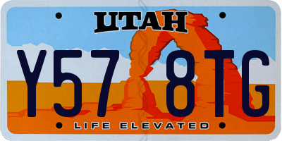 UT license plate Y578TG