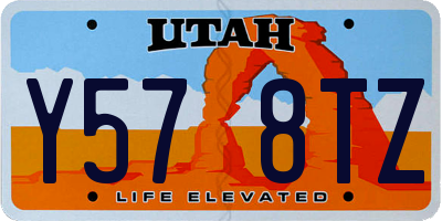 UT license plate Y578TZ